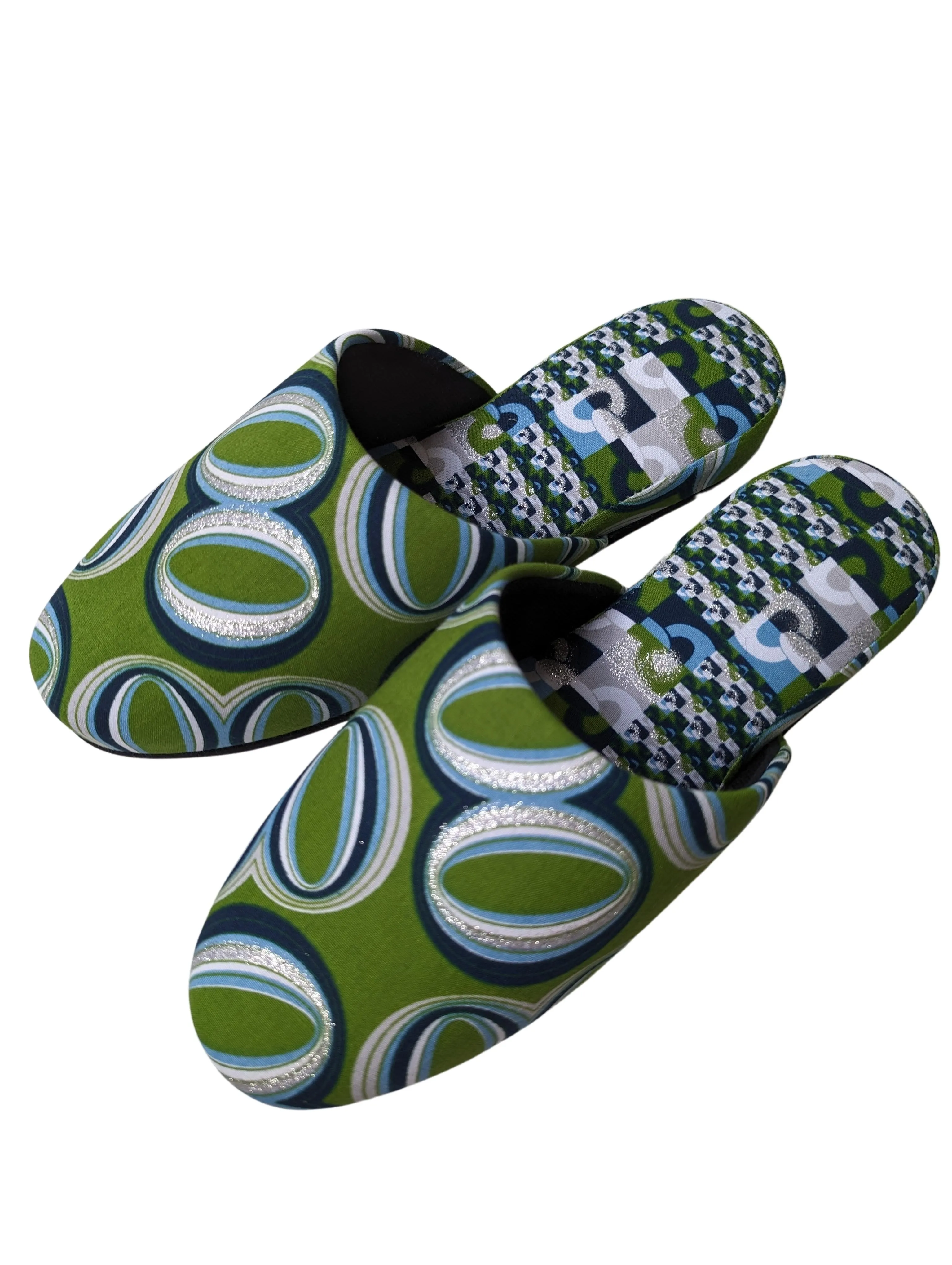 Medium | Print Mix Slippers 2023AW-M08 lamé