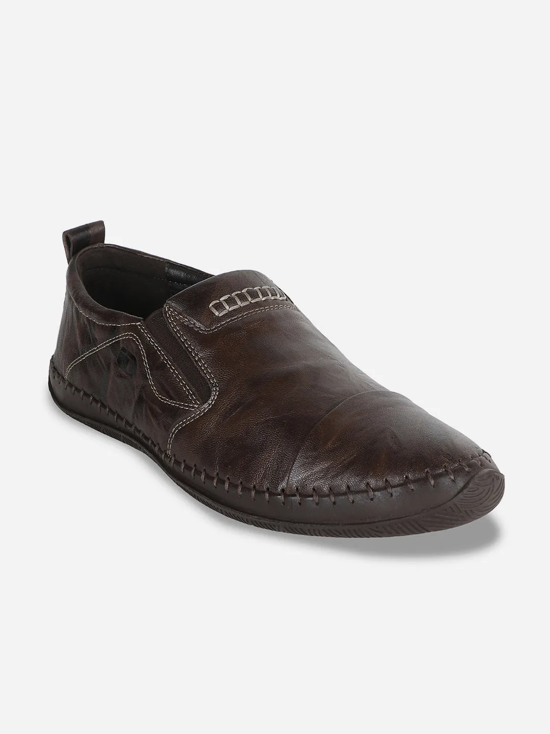 Men's Brown Flexible Flat Slip On Casual (ID3010)