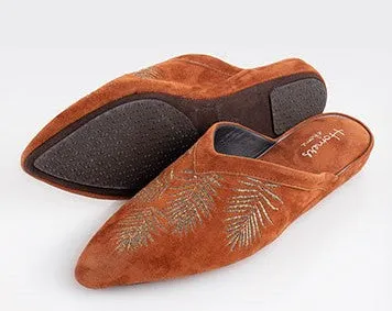 Moroccan Style Suede Leather Slippers (in stock, 3 day delivery)