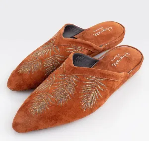 Moroccan Style Suede Leather Slippers (in stock, 3 day delivery)