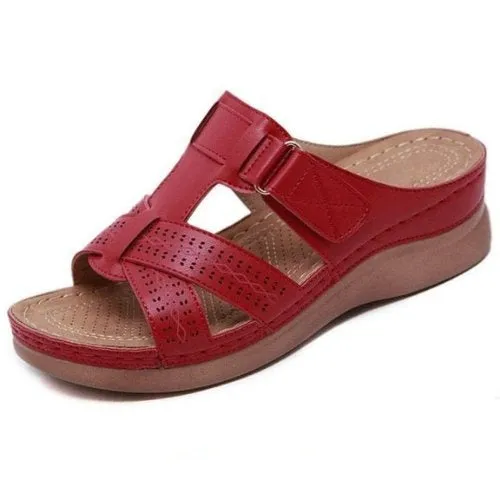 Ortho Roman Cushion Sandals - Red