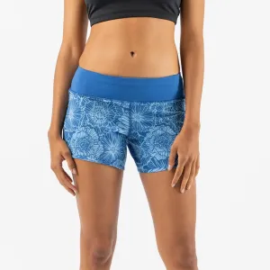 rabbit Hopper 4" Short | Blue Floral | Womens