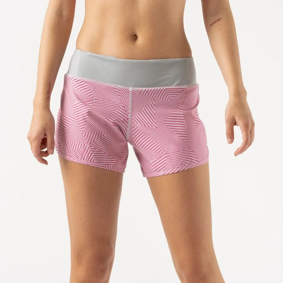 rabbit Hopper 4" Short | Pink Stripe Geo | Womens