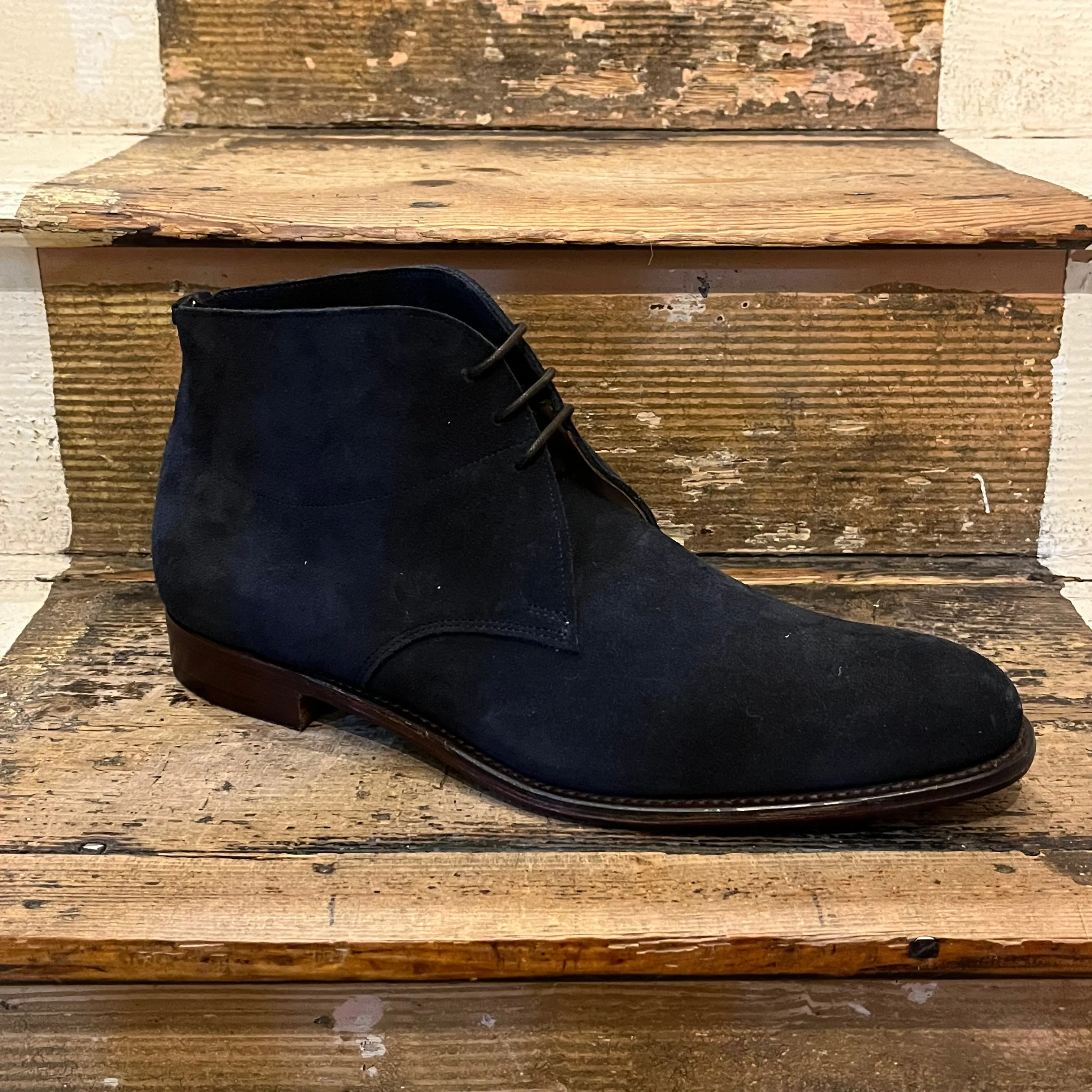 Regent - 'Frank' Chukka Boots - Navy Suede