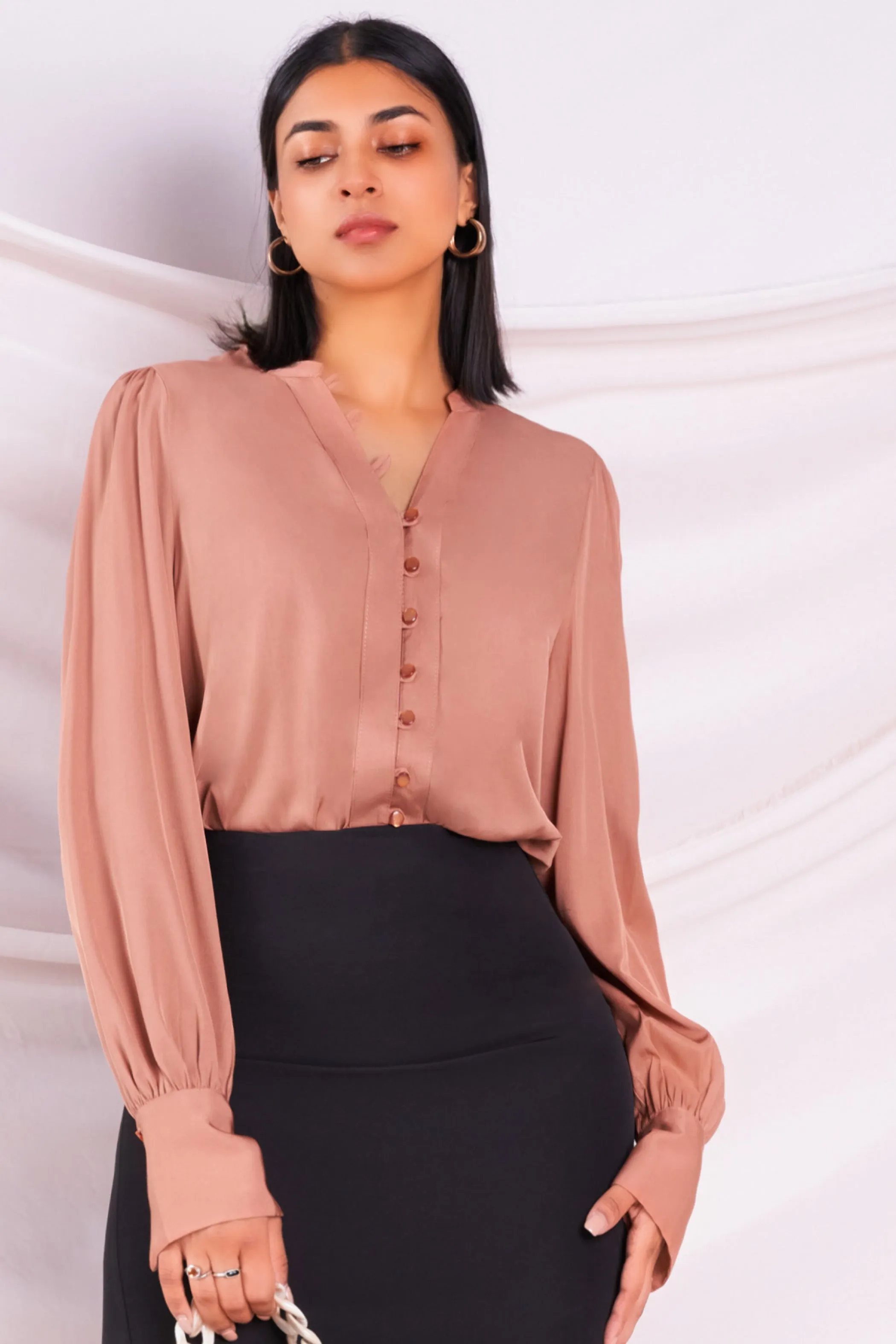 Relaxed Balloon Sleeve Top