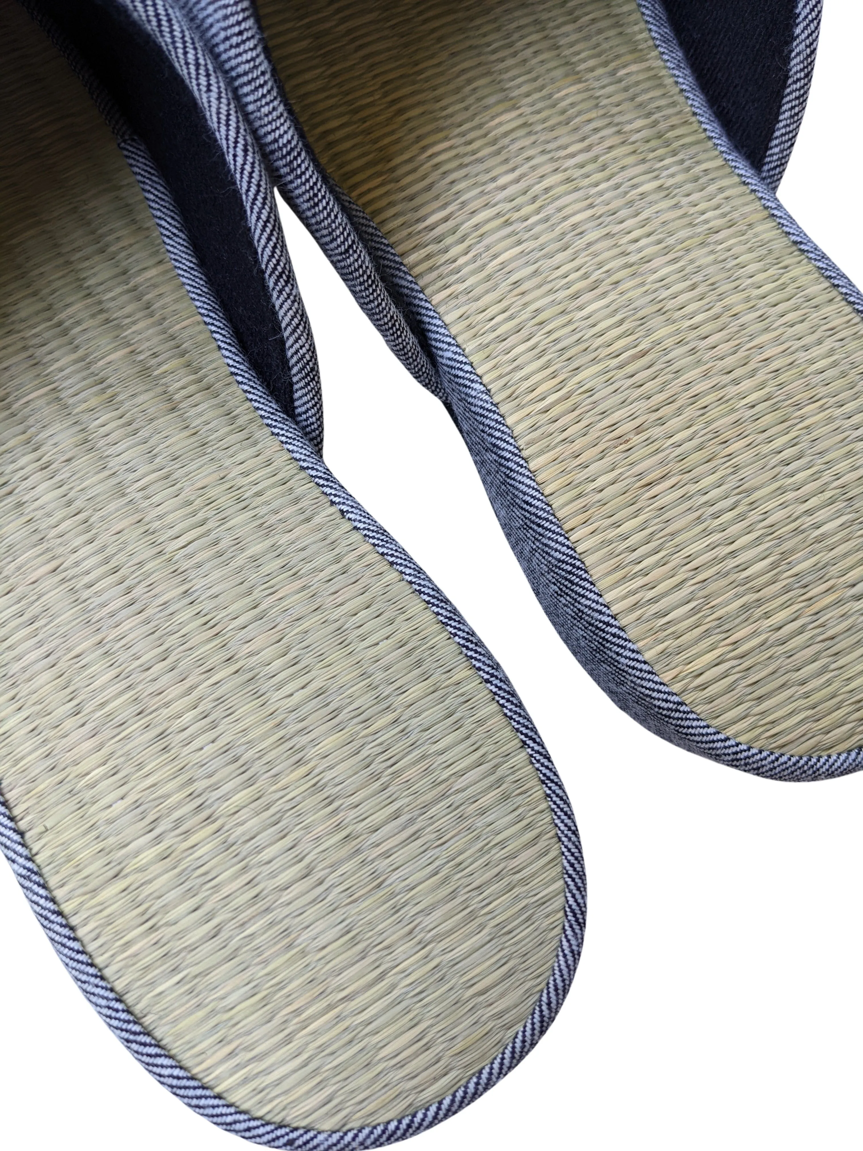 TATAMI Denim Slippers B-Type  [Black Wool Felt Sole] / Simple [Denim Hiroshima]