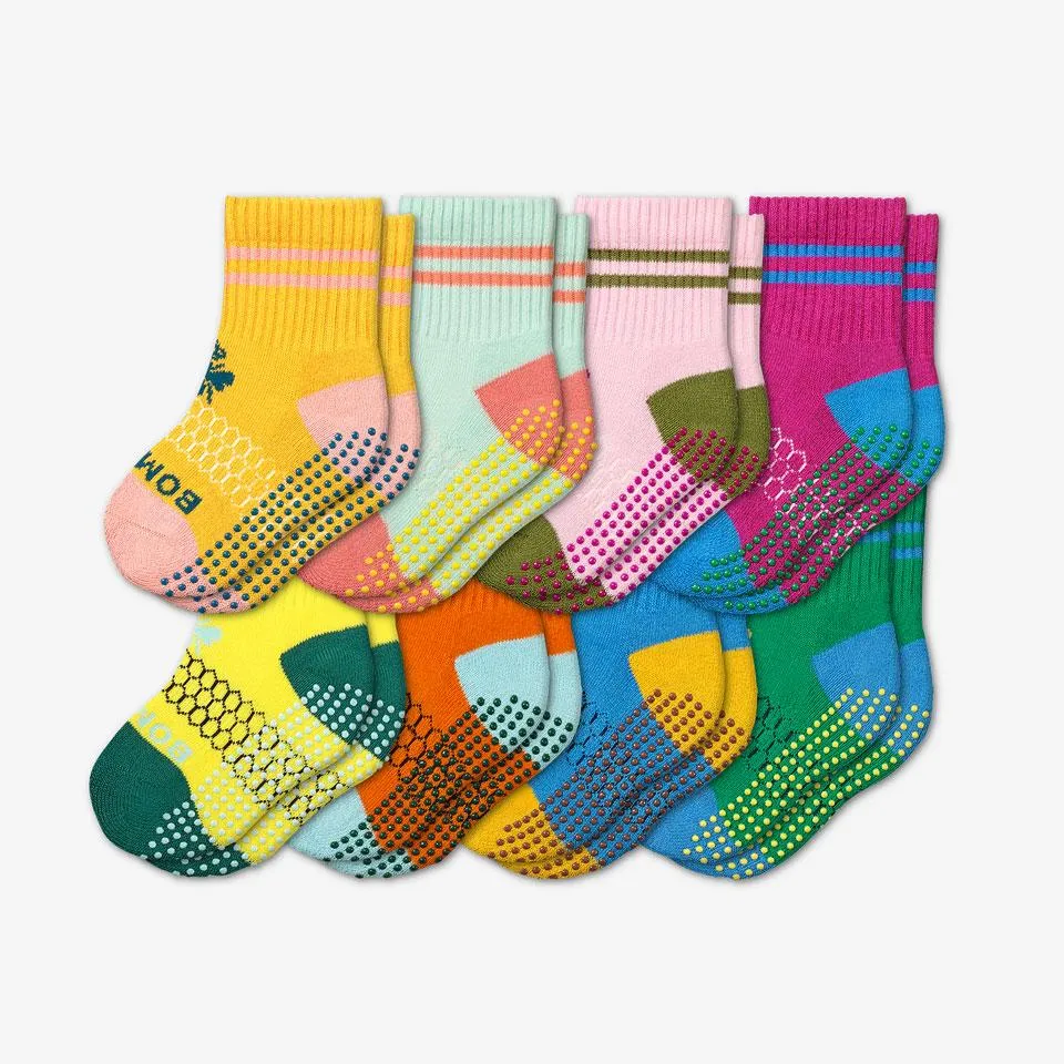 Toddler Gripper Calf Sock 8-Pack