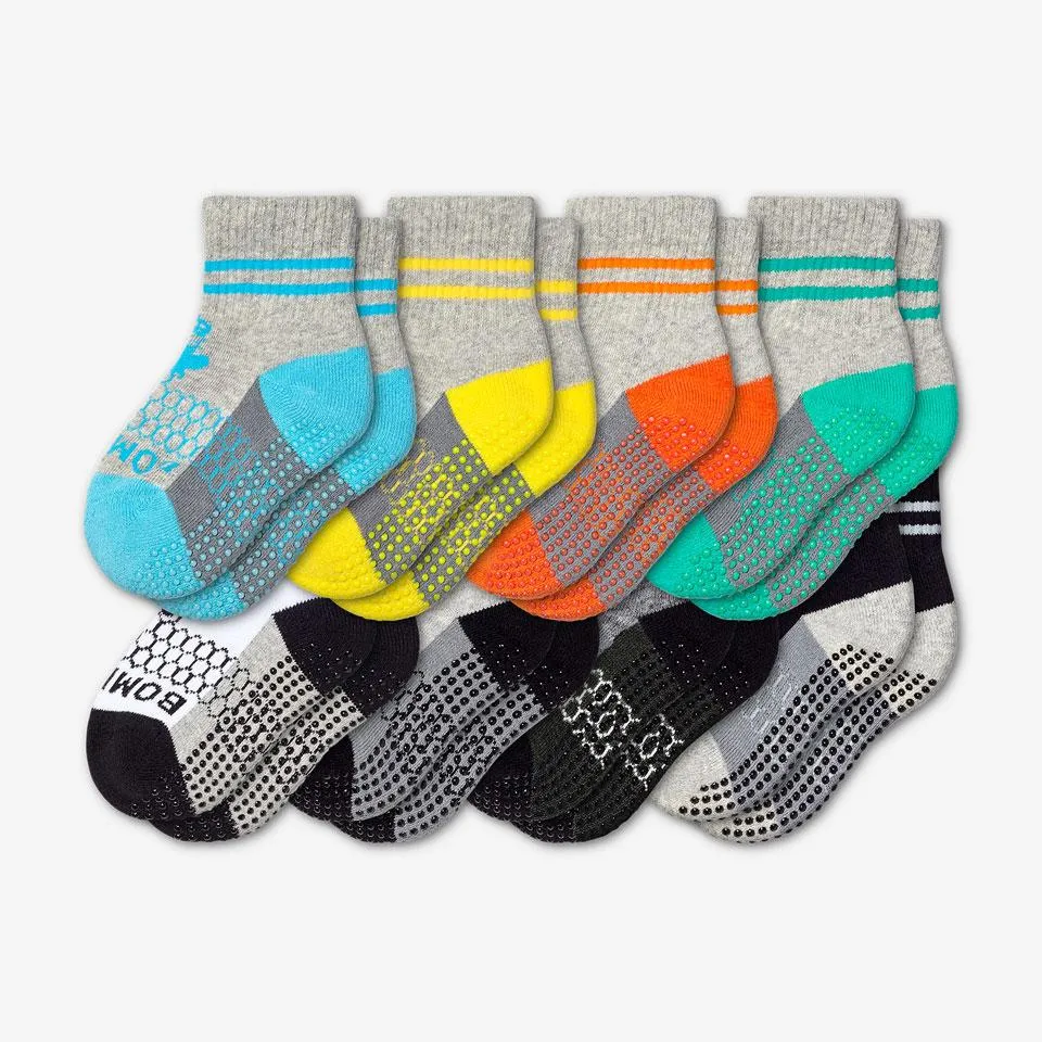 Toddler Gripper Calf Sock 8-Pack