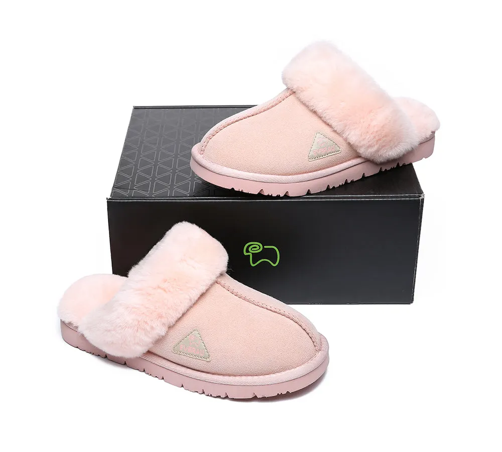 UGG Slippers Women Men Premium Sheepskin Wool House Slippers Muffin