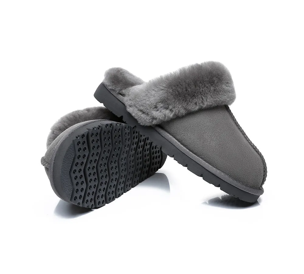 UGG Slippers Women Men Premium Sheepskin Wool House Slippers Muffin