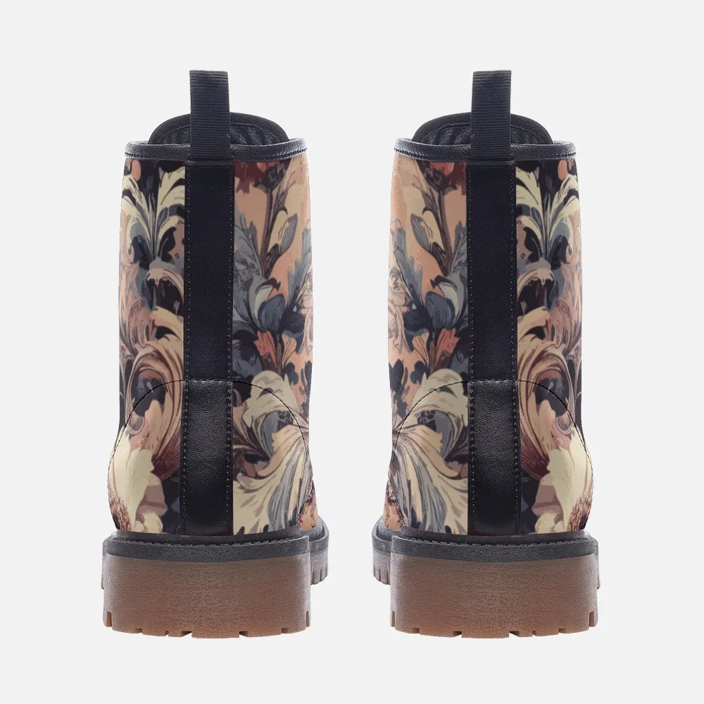 Vampire Art Delicate Victorian Grunge Floral Casual Leather Lightweight Boots - US sizes