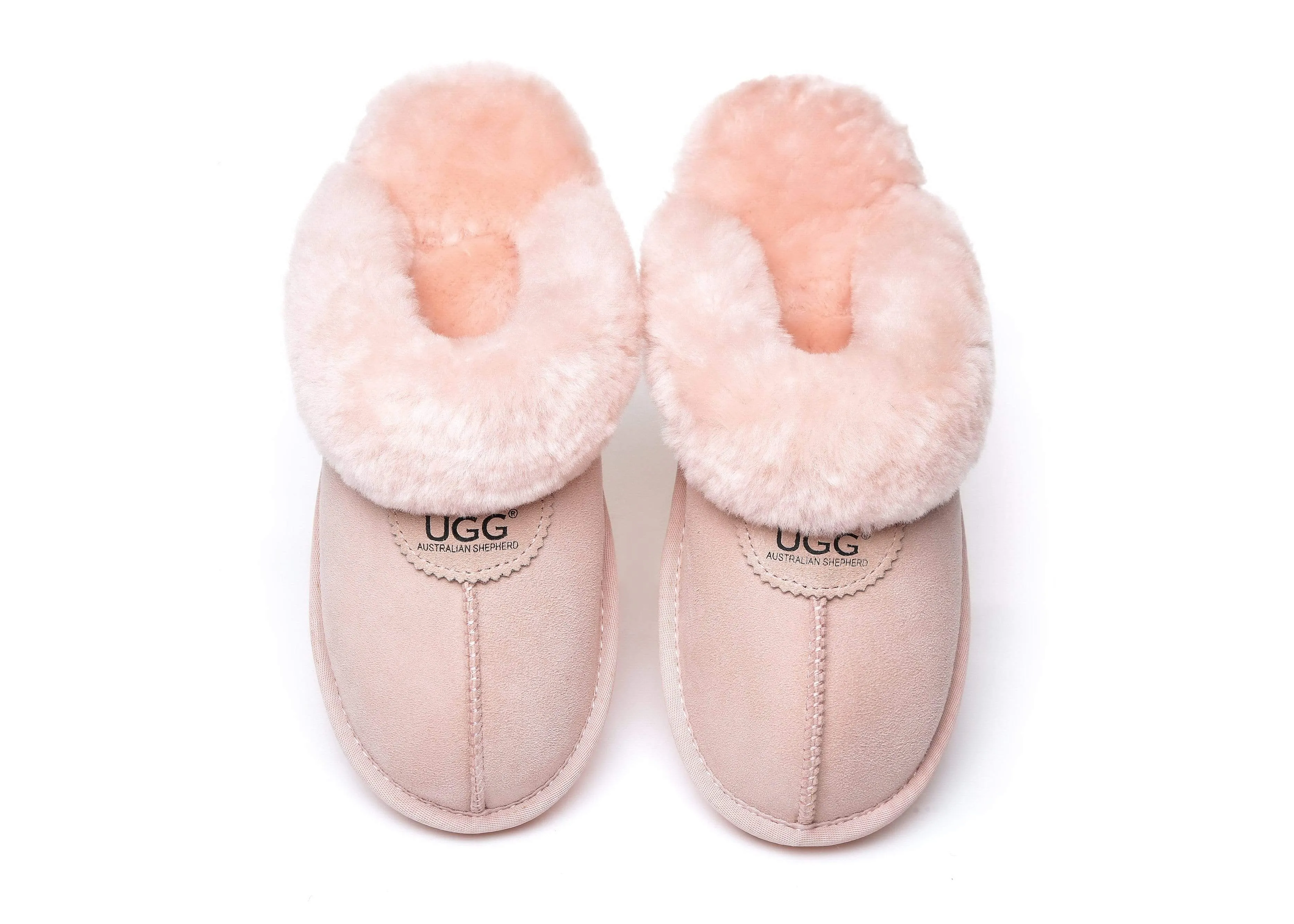 Women Slippers Premium Australia Sheepskin Wool Waffle Scuff