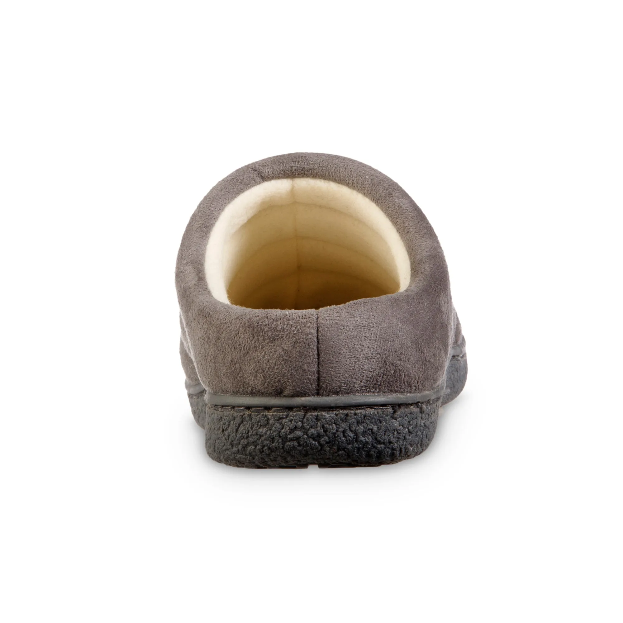 Women's Microsuede Puffer Clog Slipper with Enhanced Heel Cushion