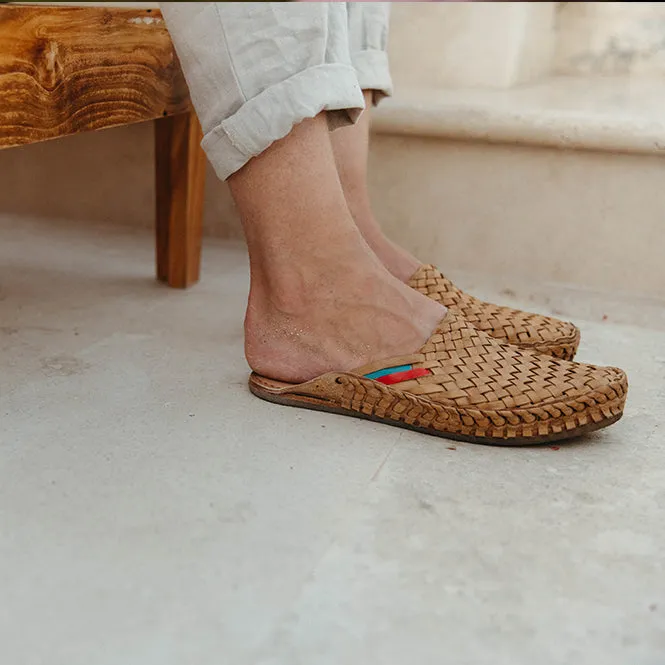 Woven City Slipper in Honey   Stripes