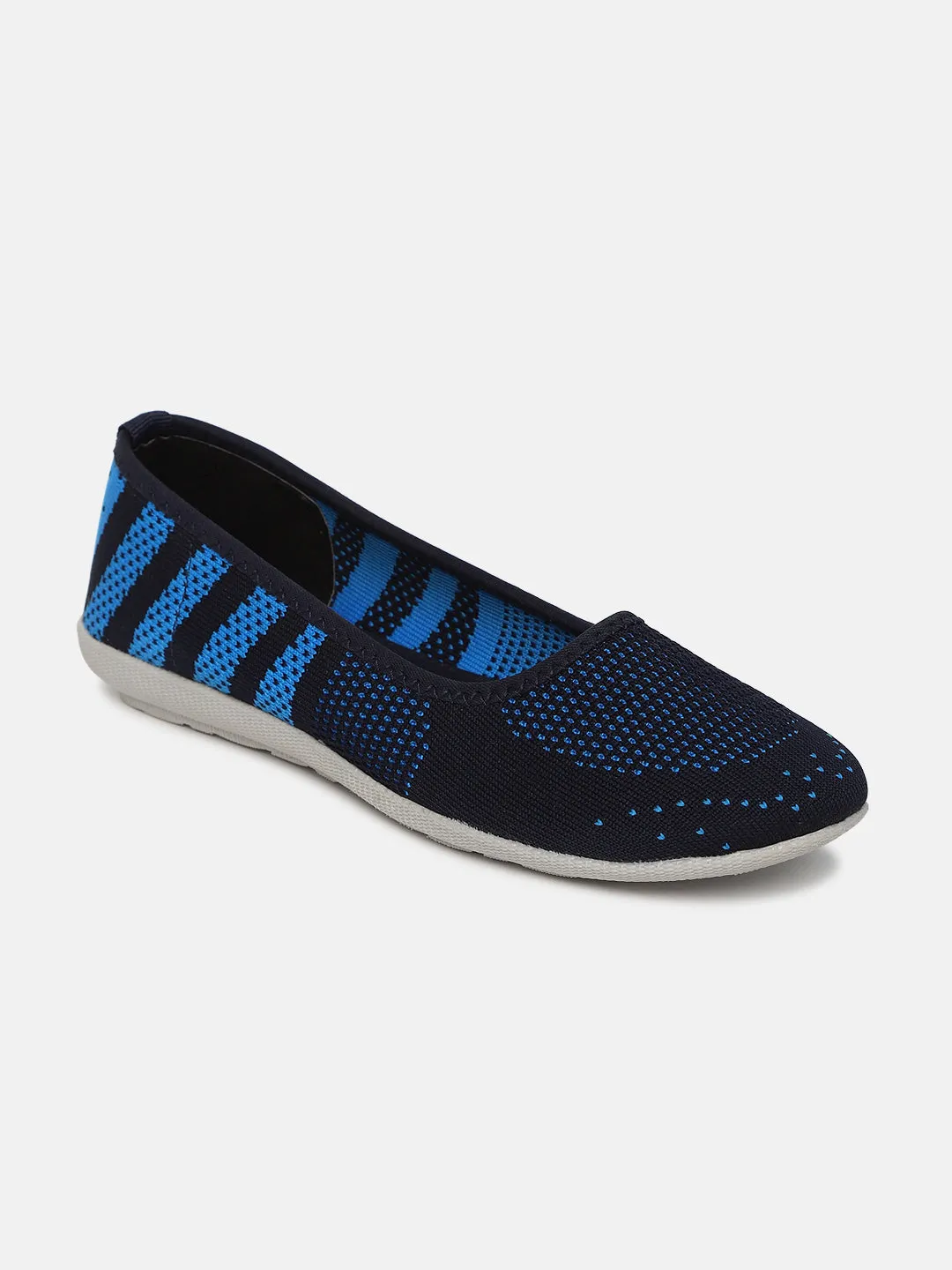 Woven Design Flat Ballerinas Slip-Ons