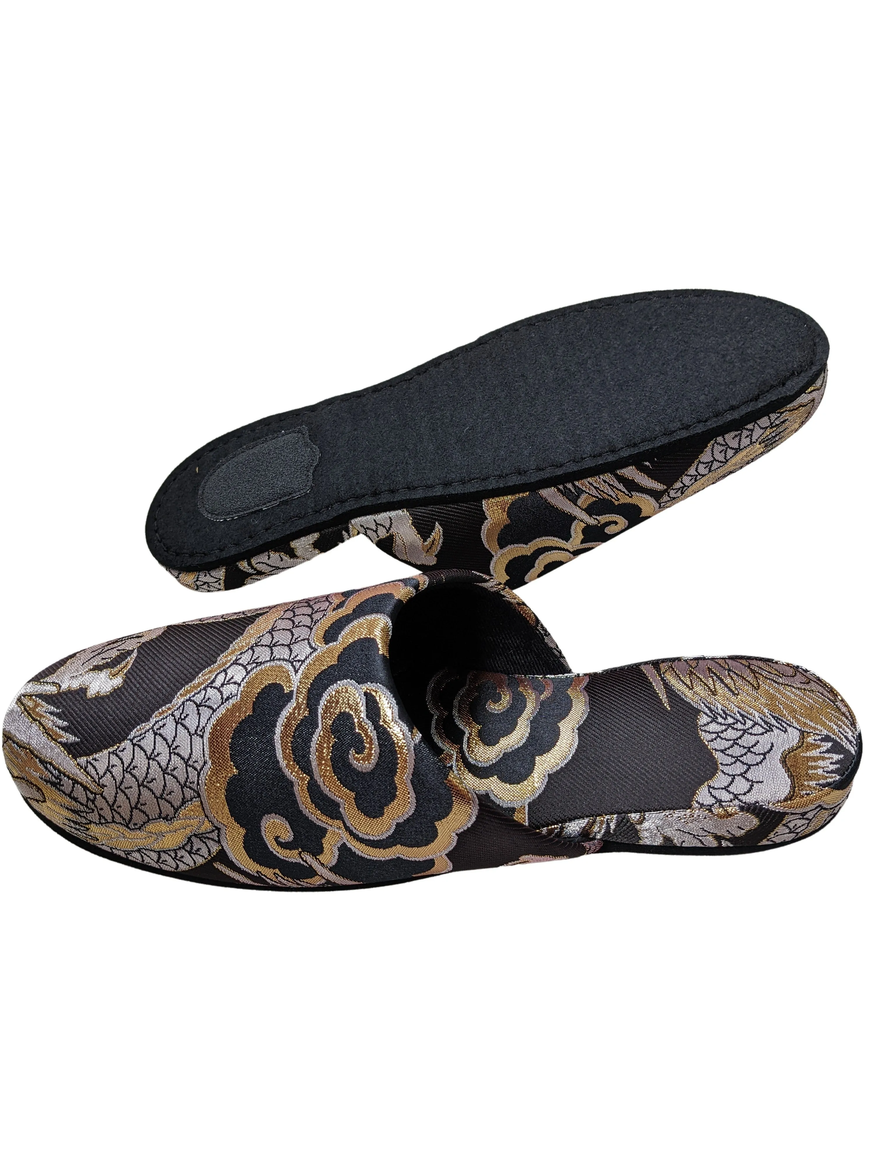 XL ORA-ORA Dragon Cloud Slippers [Black wool felt sole] Type UME-01