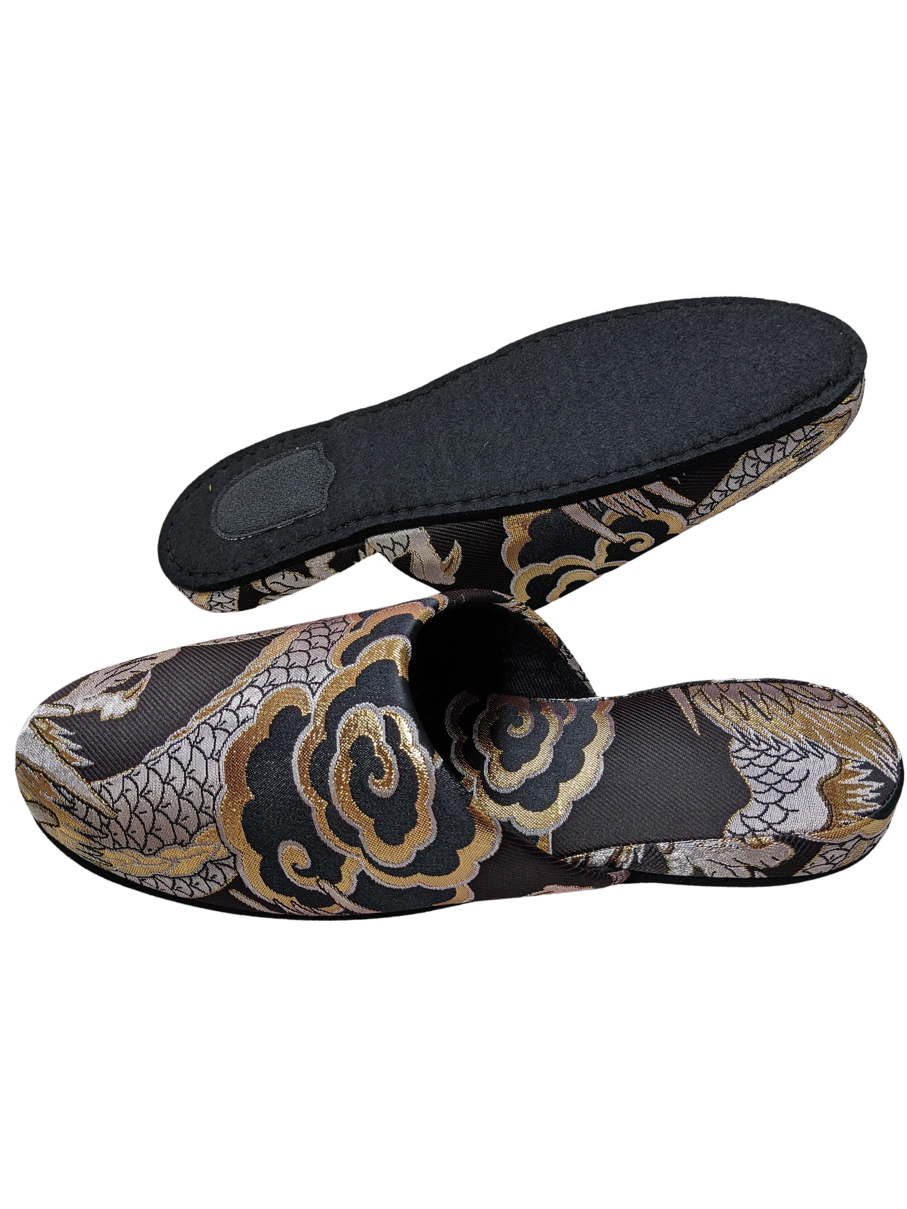 XL ORA-ORA Dragon Cloud Slippers [Black wool felt sole] Type UME-01